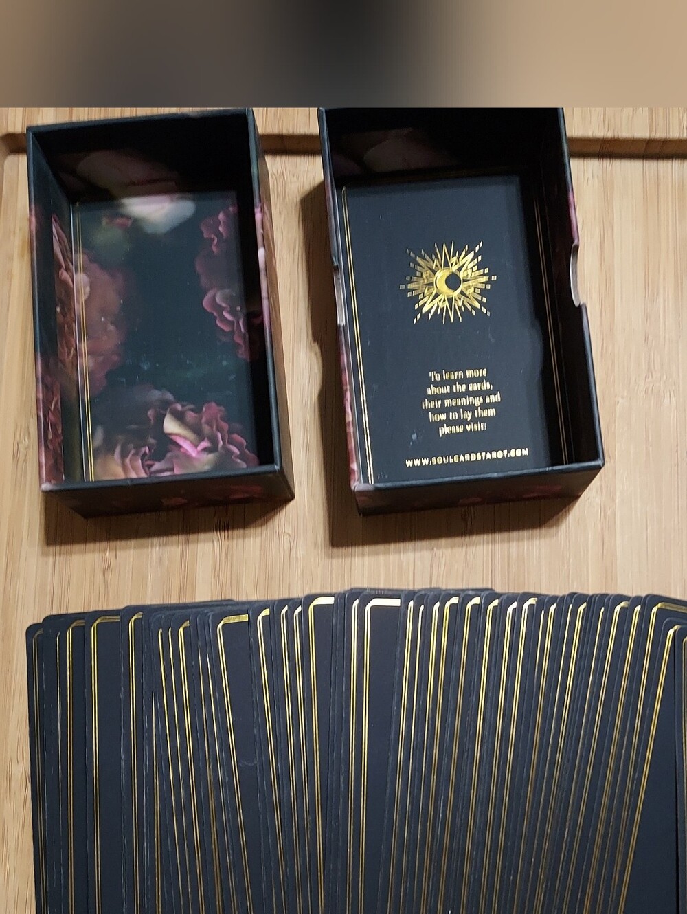 *Read Description* Tarot Card Deck with Gold-Edged Black Cards